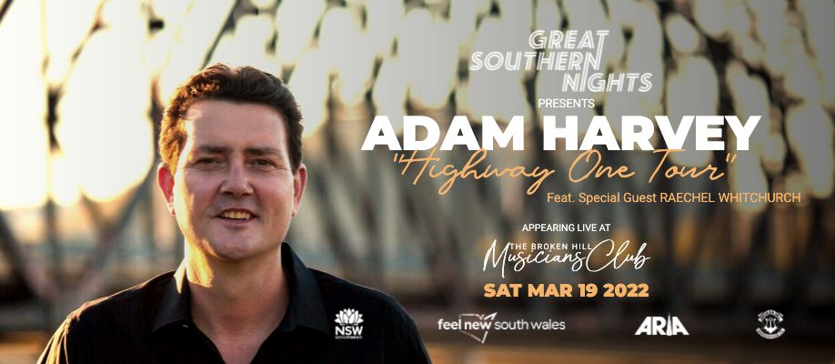 Adam Harvey ‘Highway One Tour’ feat. Raechel Whitchurch.